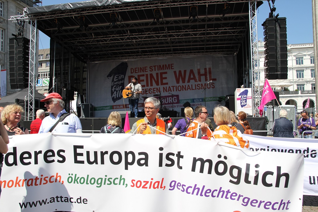 19. Mai: 150.000 gegen Rassismus und Nationalismus –    keine EU-Jubelveranstaltung