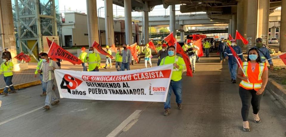 Solidarität mit Bauarbeitergewerkschaft in Panama